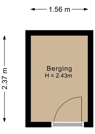 Plattegrond - Blaarthemseweg, 5654 NS Eindhoven - Berging - 2D.jpg
